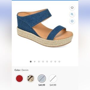 Womens Espadrille Wedge Slide